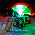 XK Glow XKchrome 4x4 Offroad UTV ATV App LED Whip Light Kit w/ Dual-Mode Controller 1x Whip 2nd Gen
