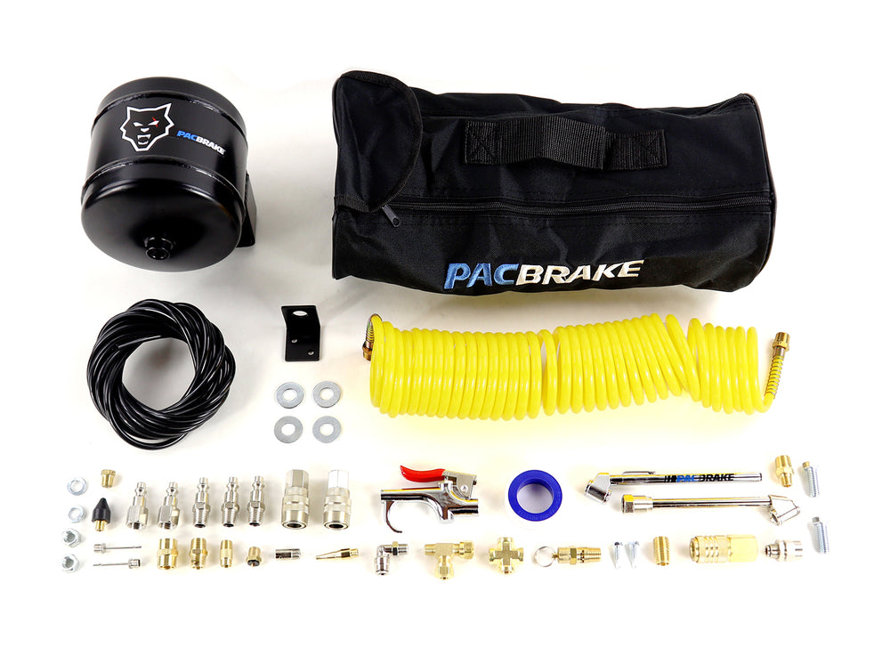 ~(10 lbs. 13X10X8)~ 1/2 Gallon Carbon Steel Premium Air Tank Kit W/Air Tank Airline Air Nozzle Air Accessories Fittings and Fasteners Pacbrake