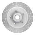R1 97-00 Ford F-150 RWD Front Right Drilled & Slotted Silver Brake Rotor