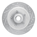 R1 Concepts Brake Rotor Drilled and Slotted Silver Fits Ford Expedition
