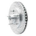 R1 Concepts Brake Rotor Drilled and Slotted Silver Fits Ford Expedition