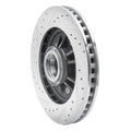 R1 Concepts Brake Rotor Drilled and Slotted Silver Fits Ford Expedition