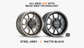 Method MR409 Bead Grip 15x8 / 4+4/0mm Offset / 4x156 / 132mm CB Matte Black Wheel