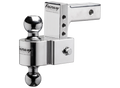 4IN ADJUSTABLE PIN STYLE FLASH ALUMINUM BALL MOUNT W/2IN & 2 5/16IN CHROME BALLS