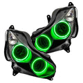 Oracle 07-15 Kawasaki ZX-14R LED Headlight Halo Kit - Green