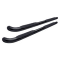 Tube Side Step Kit, Round, 3 Inch, Black; 07-18 Jeep Wrangler, 4 Door