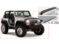Bushwacker 07-18 Jeep Wrangler Trail Armor Hood and Tailgate Protector Excl Power Dome Hood - Black