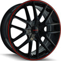 TOUREN TR76 3276 GLOSS BLACK 17X8 5-108 35MM 63.5MM