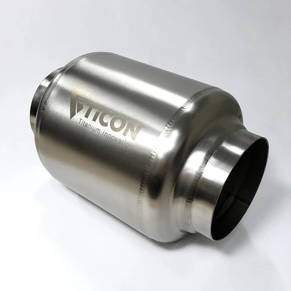 Ticon Industries 7in OAL 2.5in In/Out Ultralight Titanium Muffler