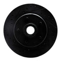 R1 1990-2002 Chevrolet Astro Front Left Drilled & Slotted Black Brake Rotor