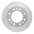 R1 06-11 Cadillac DTS Front Right Drilled & Slotted Silver Brake Rotor