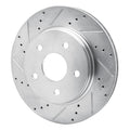 DFC 08-12 Jeep J8 Front Left Drilled & Slotted Silver Brake Rotor