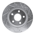 DFC 08-12 Jeep J8 Front Left Drilled & Slotted Silver Brake Rotor