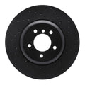 R1 11-16 BMW Z4 Front Right Drilled Black Brake Rotor