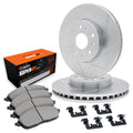 R1 90-03 Chevrolet C6500 Kodiak (Disc Brakes) Rear Right Drilled Black Brake Rotor