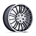 PE001 18X8 5X110 G-BLK MACH 40MM