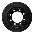 R1 77-93 Chevrolet V30 & V3500 Pickup Front Left Drilled & Slotted Black Brake Rotor
