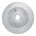 R1 94-03 Ford E-150 Econoline Front Left Drilled & Slotted Silver Brake Rotor