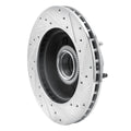R1 94-03 Ford E-150 Econoline Front Left Drilled & Slotted Silver Brake Rotor