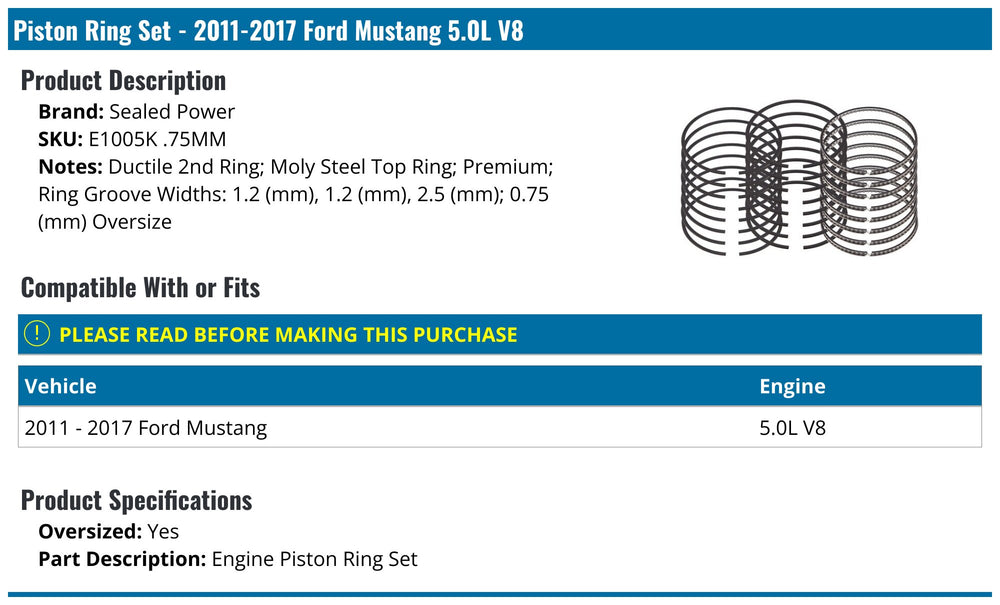 SEALED POWER auto part