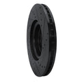 R1 18-25 Volkswagen ATLAS Front Left Drilled & Slotted Black Brake Rotor