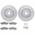 R1 85-92 Chevrolet Camaro Front Right Drilled & Slotted Silver Brake Rotor