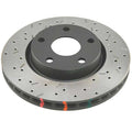 DBA 05-13 Ford Mustang GT/V6 Rear Drilled & Slotted 4000 Series Rotor w/ Black Hat