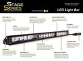 Diode Dynamics 12 In LED Light Bar Single Row Straight Clear Driving Each Stage Series