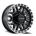 Raceline 953BM Krank 15x6in / 6x139.7 BP / 0mm Offset / 4.25mm Bore - Black & Machined Wheel