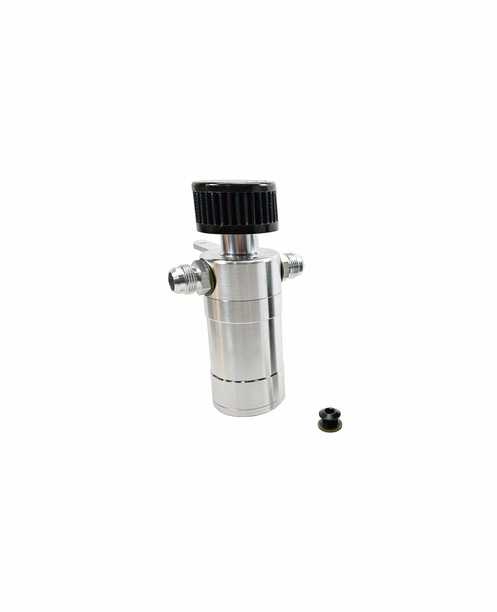 ~(2 lbs. 9X7X5)~ Breather Tank Single 8AN - Satin