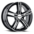 ~(29 lbs. 19X19X8)~ TR62 (3262) BLACK/MACHINED FACE/MACHINED LIP 17X7 4-100/4-114.3 40MM 67.1MM