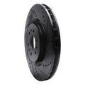 R1 04-11 Cadillac CTS Front Right Drilled & Slotted Black Brake Rotor