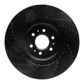 R1 04-11 Cadillac CTS Front Right Drilled & Slotted Black Brake Rotor