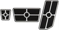 Universal Pedal Kits Grooved Black
