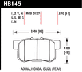 Hawk 92-96 Honda Prelude (w/o V-Tec) DTC-70 Race Front Brake Pads