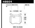 Hawk BMW 135i HP+ Street Rear Brake Pads