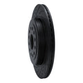 R1 19-25 Ram 1500 Rear Left Drilled & Slotted Black Brake Rotor