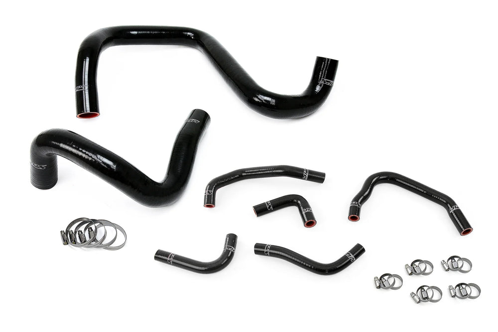 HPS Performance Black Reinforced Silicone Radiator Hose Kit Coolant for Jeep 12-17 Wrangler JK Unlimited 3.6L V6
