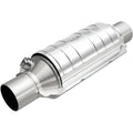 MagnaFlow Univ Cat Conv 2in Inlet/Outlet Ctr/Ctr Round 11in Body L x 5.125in W x 15in Overall L