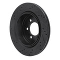 R1 12-20 Ford F-150 4WD Rear Right Drilled & Slotted Black Brake Rotor
