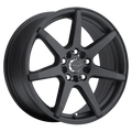 Aluminum Wheels 18x7.5 Evo 131B Satin Black 7 Spoke 42 Offset 5 on 100/5 on 114.3 Bolt Pattern 72.62 Bore Raceline