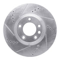 DFC 11-18 Porsche Cayenne Right Front Drilled & Slotted Silver Brake Rotor