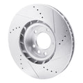 DFC 11-18 Porsche Cayenne Right Front Drilled & Slotted Silver Brake Rotor