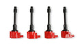 MSD Ignition Coil Blaster Series Honda 1.5L/2.0L/2.0L Turbo 4-Cyl-Red-4-Pack 2016-2020 Honda Civic 2.0L/2.0L Turbo 2015-2019 Honda Fit 4-Cylinder Engines MSD Ignition