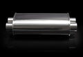 Vibrant Performance - 10538 - STREETPOWER Oval Muffler, 2.50 in. Inlet/Outlet (Dual In/Out) - 18.00 in. Body Length