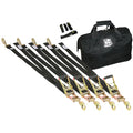 9PC RATCHETING TIEDOWN KIT 2IN X 8FT 10000 LB BREAKING STRENGTH
