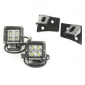 Rugged Ridge 07-18 Jeep Wrangler JK Square Windshield LED Light Kit w/ Brackets