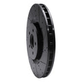 R1 07-14 Ford Mustang Front Right Drilled & Slotted Black Brake Rotor