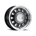 LEGENDARY WHEELS 12 SLOT 15x7 4x114.3/4x4.5 +7.1MM OS BLACK/MACHINED