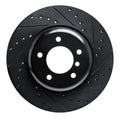 R1 09-16 BMW Z4 Front Right Drilled & Slotted Black Brake Rotor